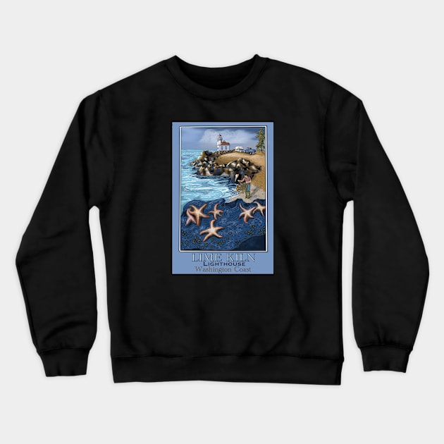 Lighthouse - Lime Kiln Pacific Northwest Crewneck Sweatshirt by Salzanos